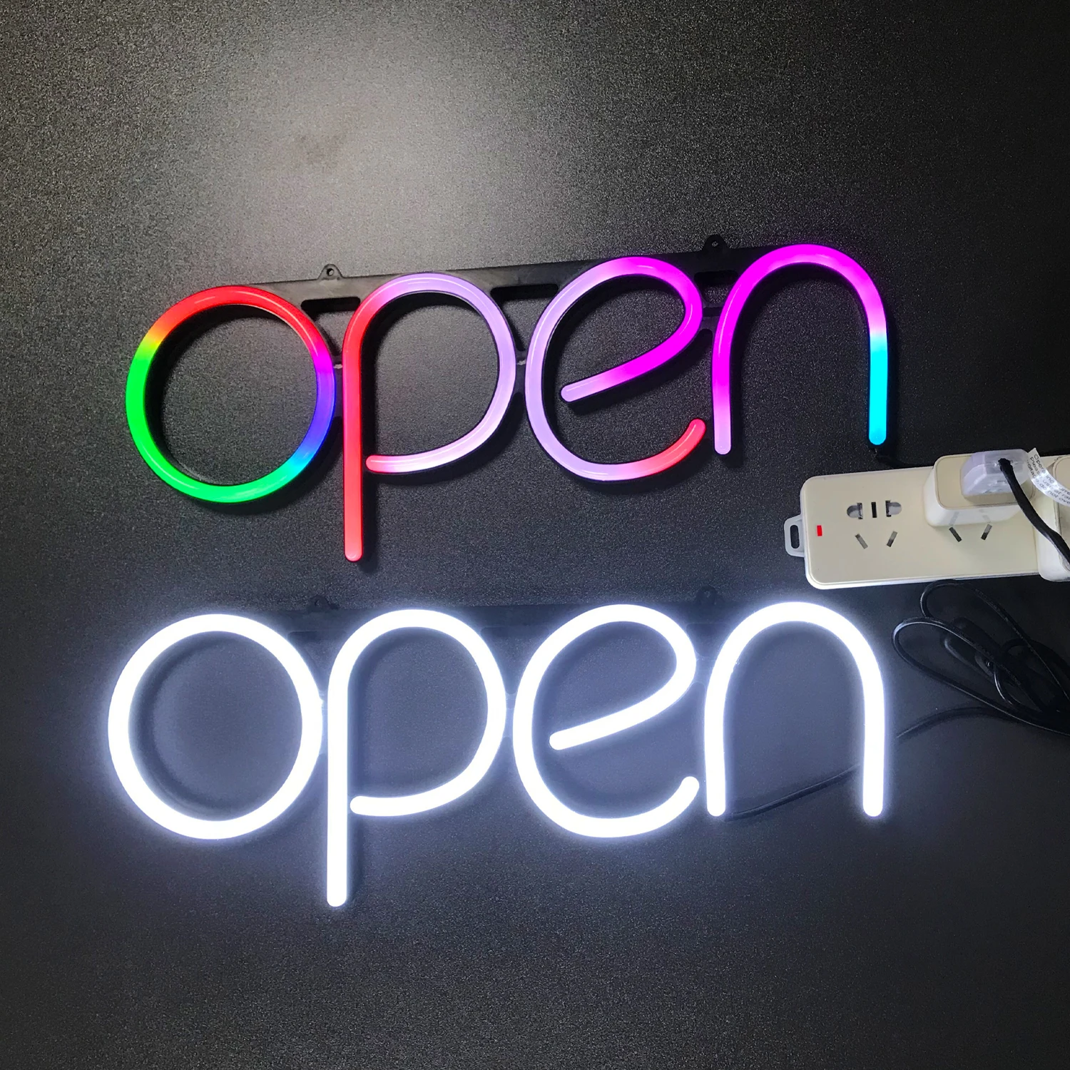 Hot Popular 5V USB Connect Open Neon Sign Lights Advertising Sign Dream Color Full Color  Rgb Neon Sign Custom Logo Neon Si