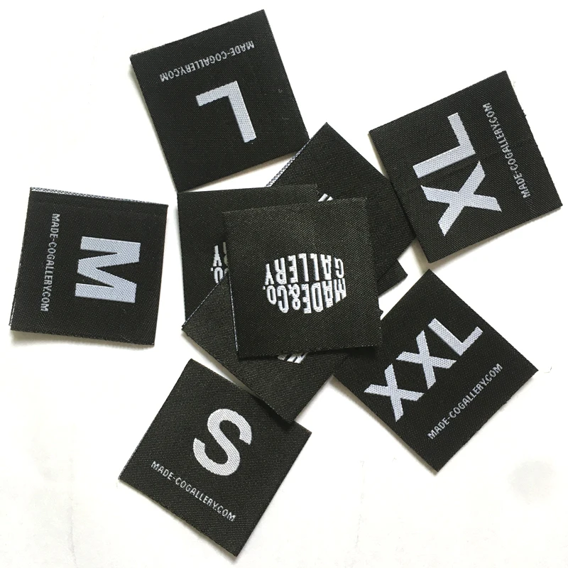 Фабричное производство моющиеся футболки размер этикетка на шею ярлык аксессуары для одежды тканые этикетки с пользовательским логотипом