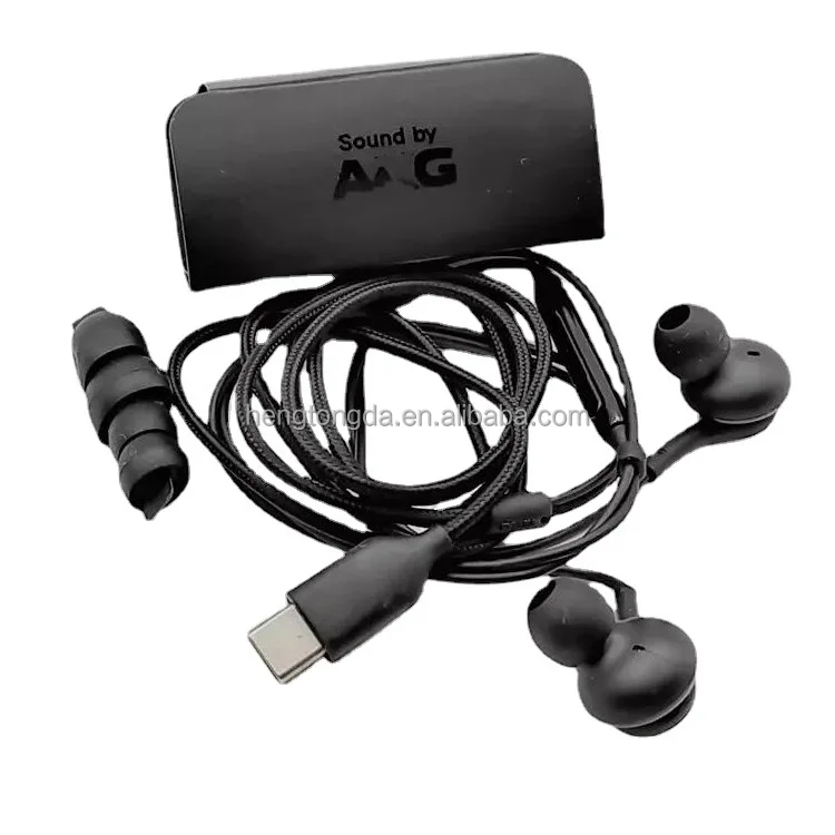 Wholesale Handsfree for Samsung Type C Earphone Headphones in ear  s20 s21 Headsets For AKG C Type Stereo Headset Hearing Aids
