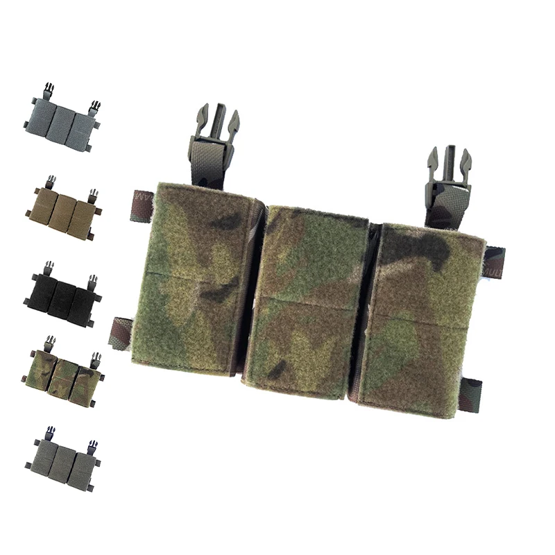 SABADO Hunting Triple Mag Pouch Tactical Front Magazine Panel Detachable Vest Accessories
