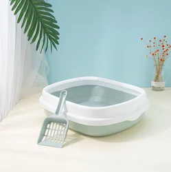 Semi-enclosed Cat Toilet Large Thickened Cleaning Sets Splash-proof Cat Litter Box