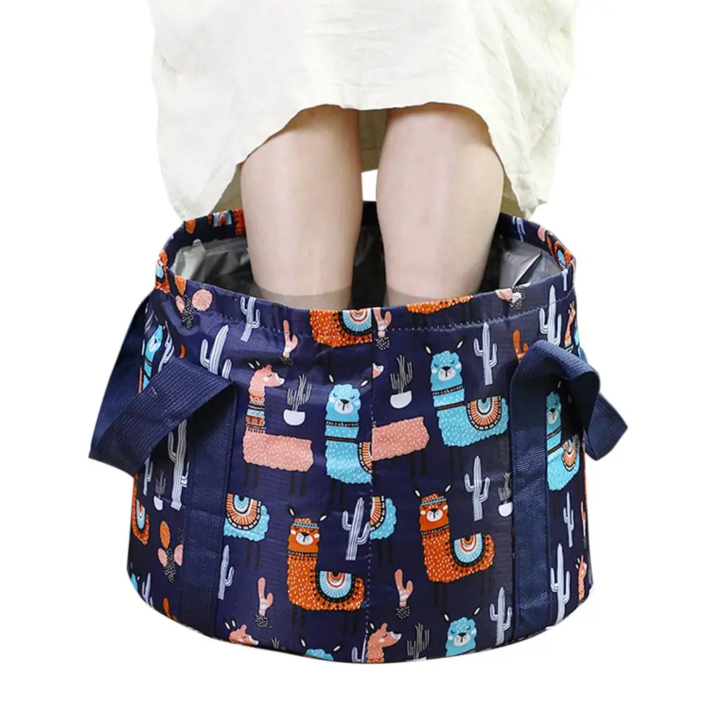 Foldable Foot Tub Portable Bath Bag Wash Basin Water Bucket Bathing Feet Massage Washing Tub For Outdoor Travel
