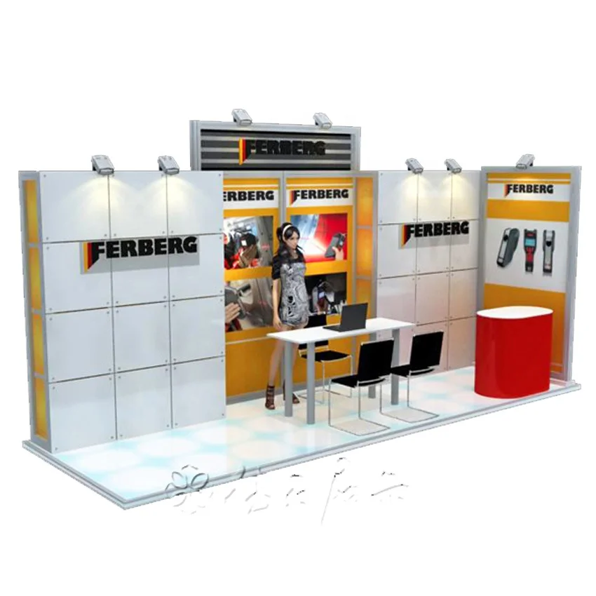 portable 3 x 6 meters exhibition booth design, trade show booth display from China