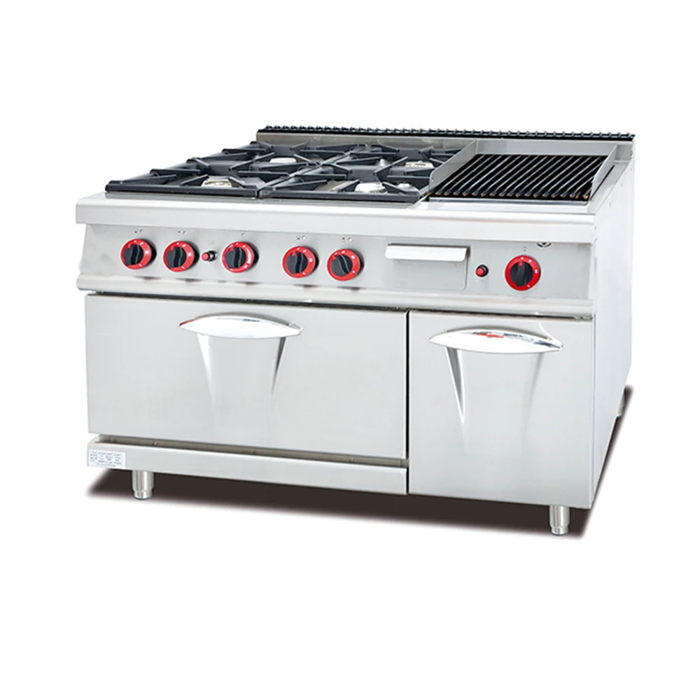 High Efficiency Commercial Kitchen Professional Manufacturer 6 Burners Flat Top Gas Stove