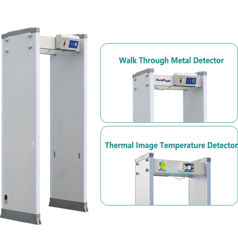 2021 Body Temperature Sensor Walkthrough Metal Detector with Mini Thermal Camera Module