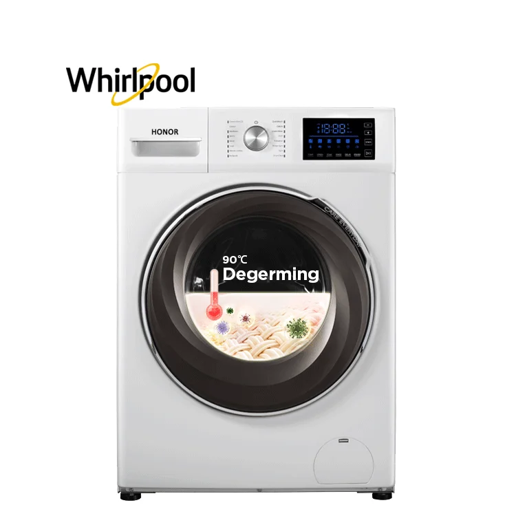  Whirlpool Oem ODM China White/ Silver/ Golden/ Grey 8.0kg 9.0kg 10.0kg Ozone Hot Sale Automatic Cloth Washing Machines For