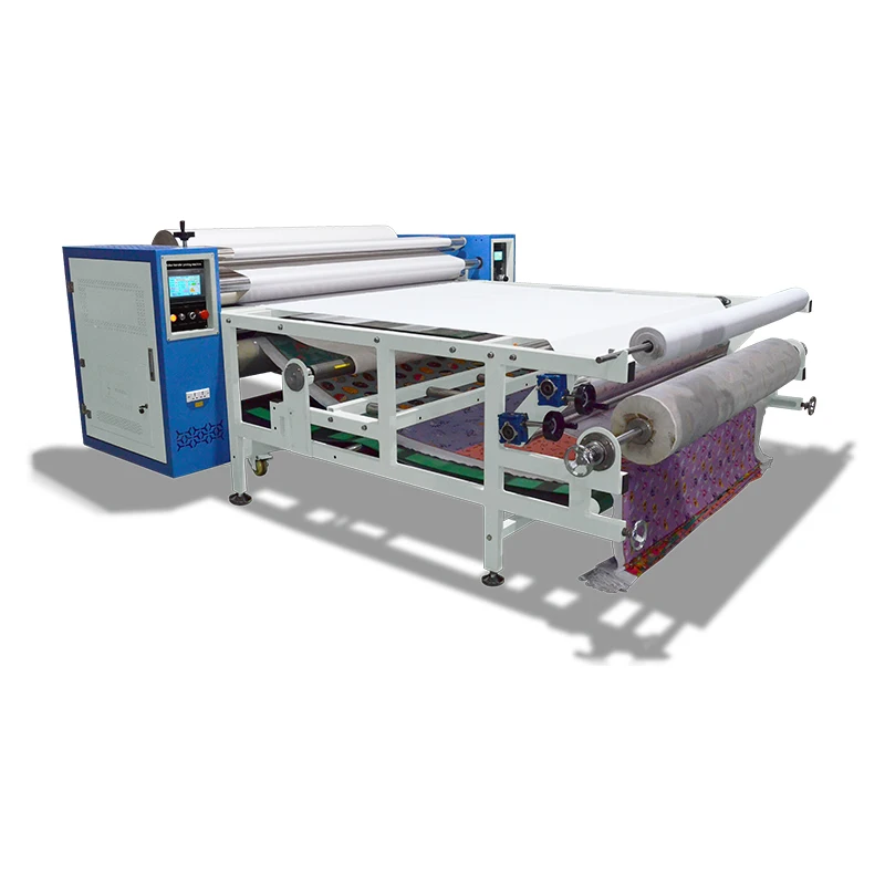 Factory Directly Two Plc Touch Screen Fully Automatic Rotary Heat Transfer Calendar Calandra Sublimation Machine