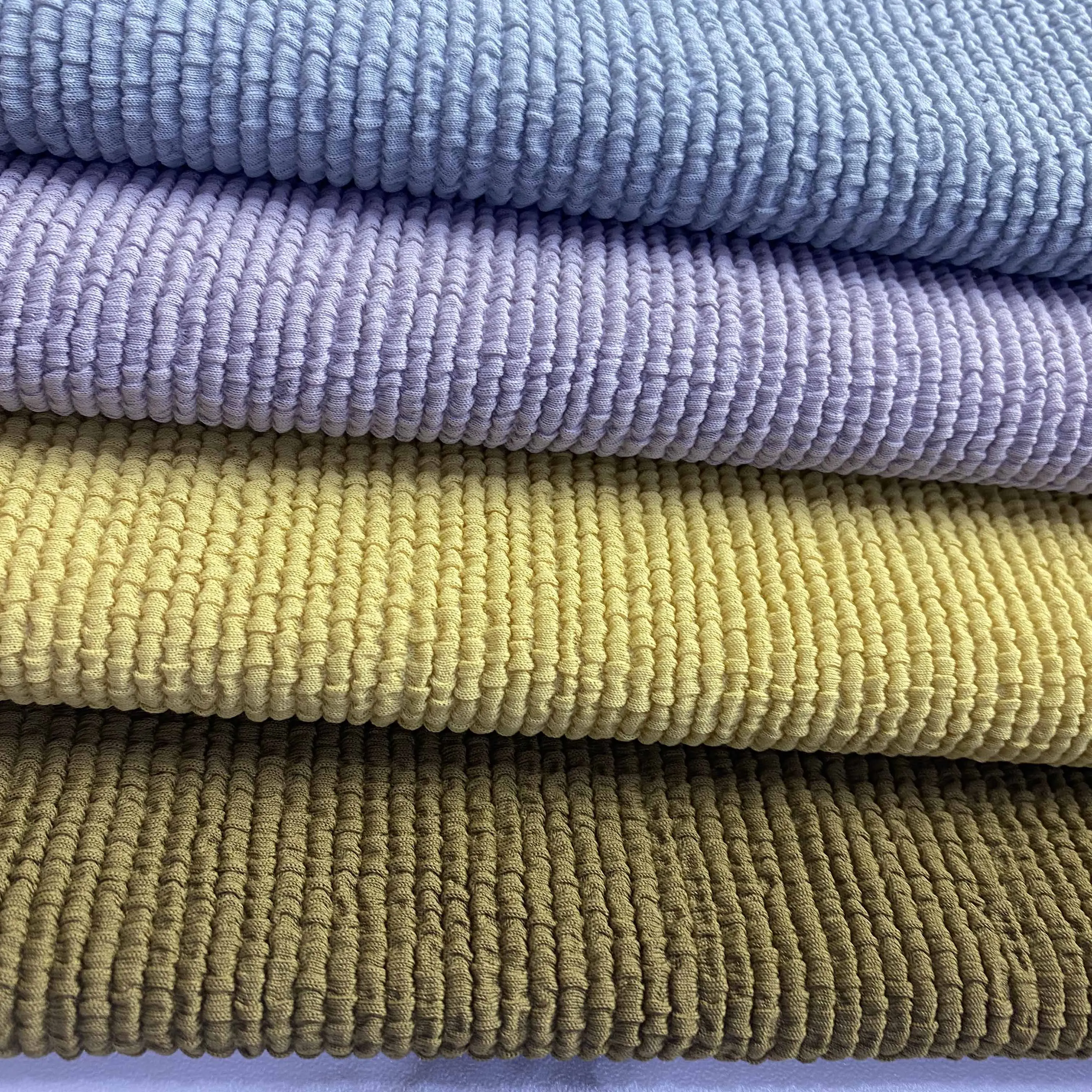 
heavyweight 330gsm nylon 92 spandex 8 crinkle seersucker textured lycra fabric 