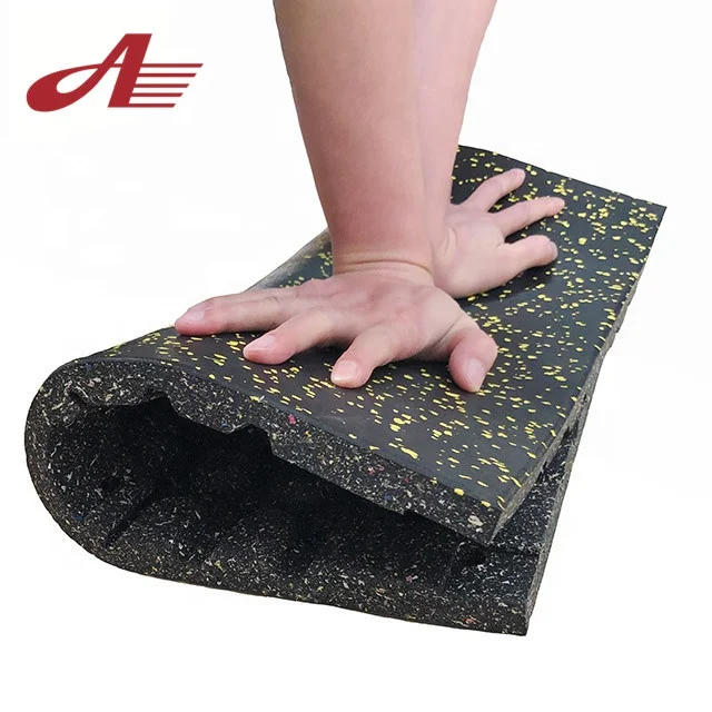 
High quality rubber mat tile for gym Anti-skid rubber gym flooring mat Anti-vibration gym rubber floor mats 