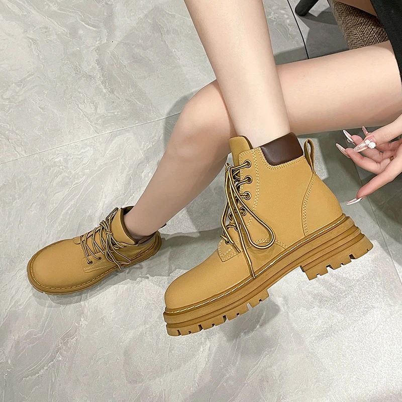 902 England style women thick-soled shoes martin boots ankle boots