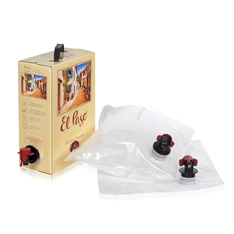 Customized Recyclable 1L 3L 5L 10L 20L Laminated Material Juice Wine Beverage Packing Bag Bib Bags In Box Bag