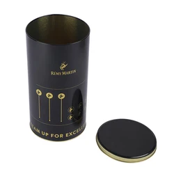 Factory Custom Black Medium Small Large Caviar Food Packaging Tin box Round Tin Can