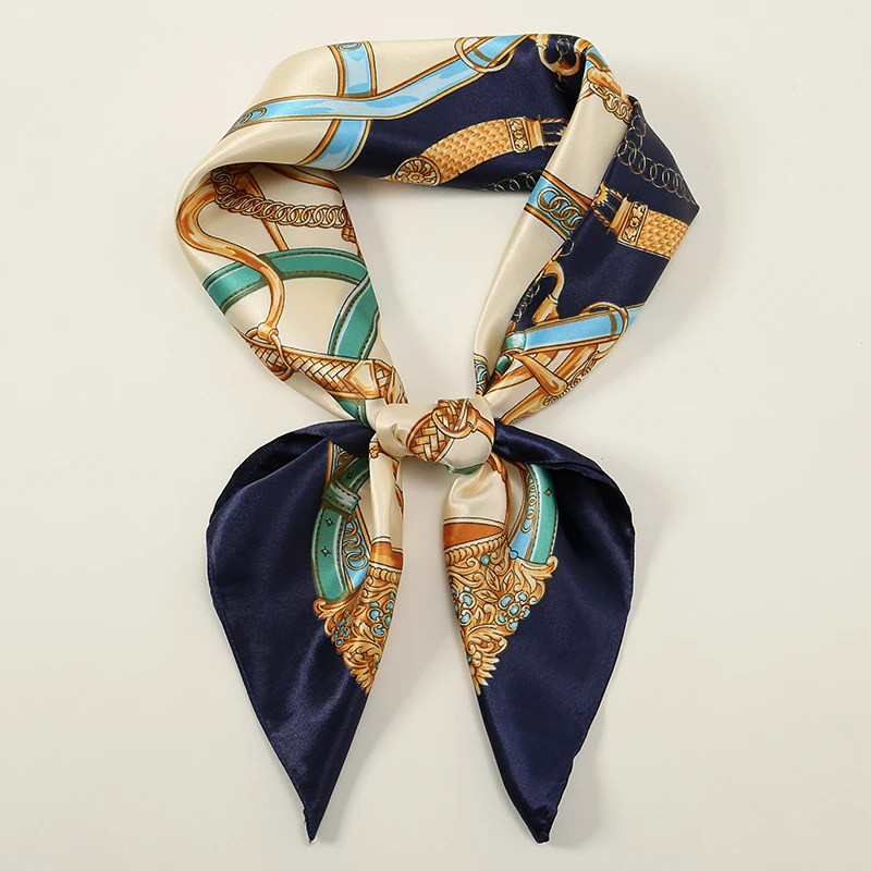 Candy Lightweight Ethnic Stars satin scarf Manufacturing Cashew 90*90cm Uruguay