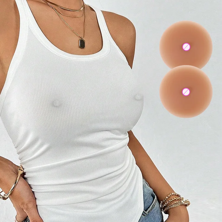 Reusable Shin Tone  Small Fake Nipple Simulation Silicone Nipple Cover Shield With Fake Nipples