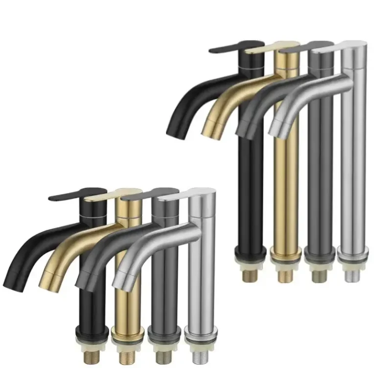 Hot Sale High Quality Single Cold Zinc Alloy Basin Faucet for Kitchen and Bathroom for Basic Design Taps