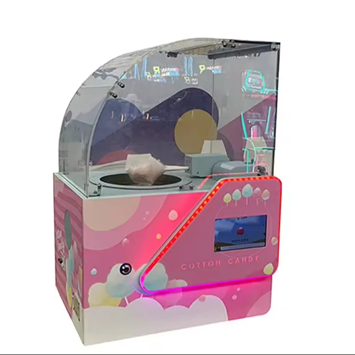 2023 mini Automated Cotton Floss Sugar Cotton Candy Making Vending Machine