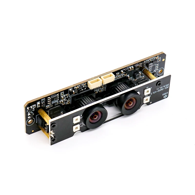 Factory USB 2.0 UVC Free Driver AI Algorithmic Binocular HDR WDR 2MP 3D Dual Lens Camera Module for Access Control System