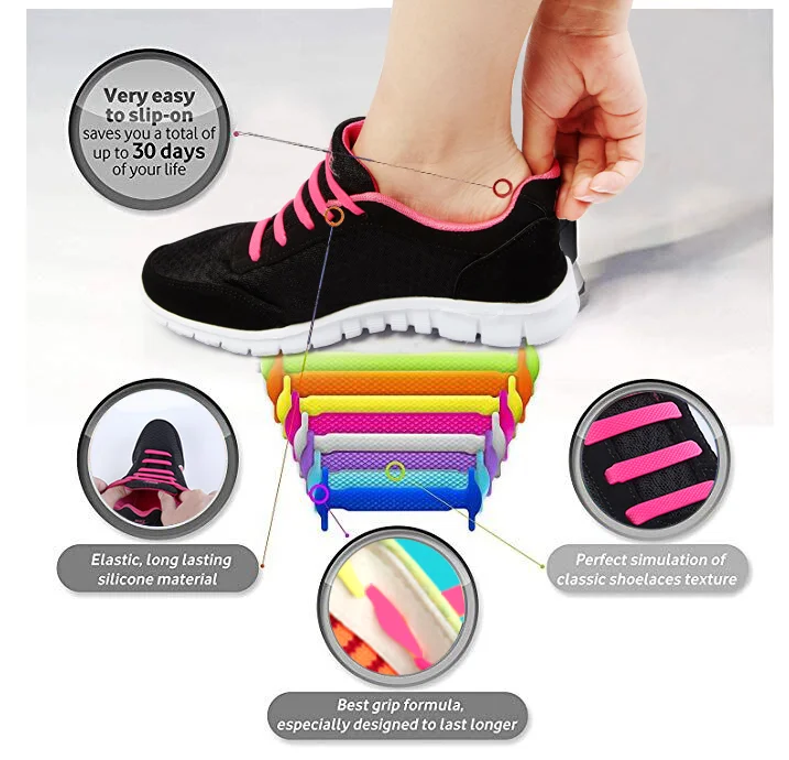 Premium Custom shoelace aglet Colorful  printed shoelaces No tie elastic shoelaces