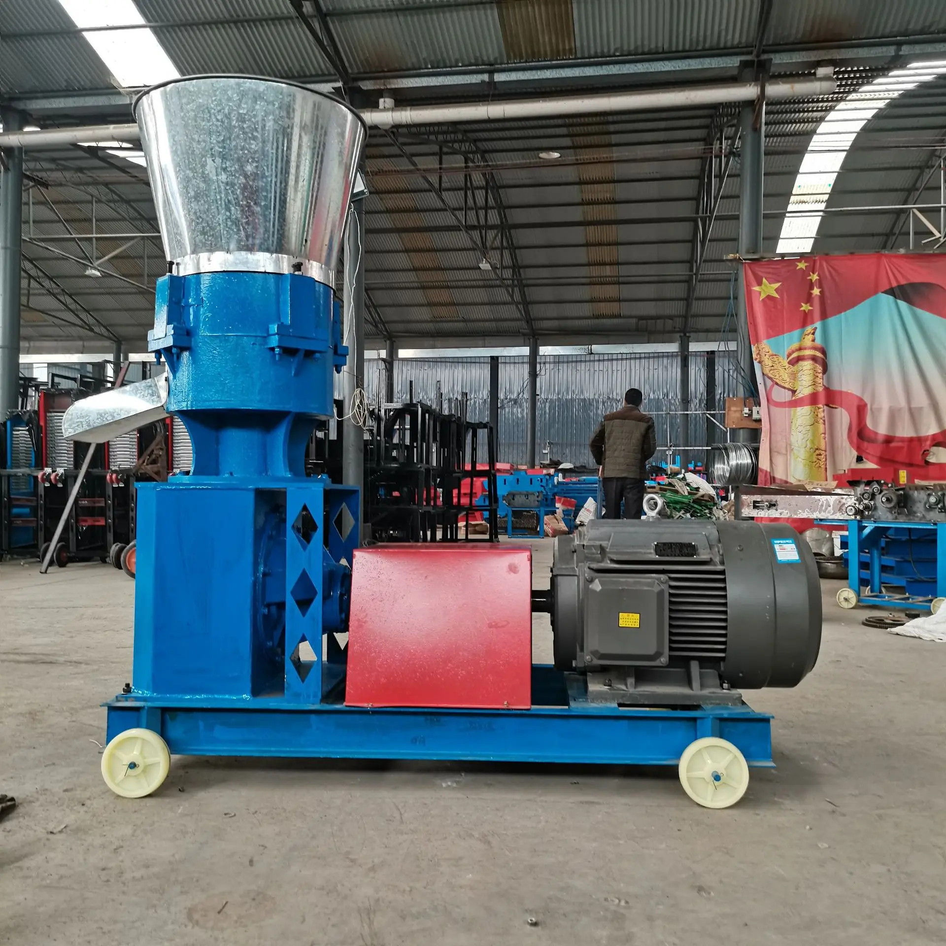 75-150kg/h Hot Selling Feed Processing Machine Household Animal Food Making Machine Factory Made Feed Pellet Machine