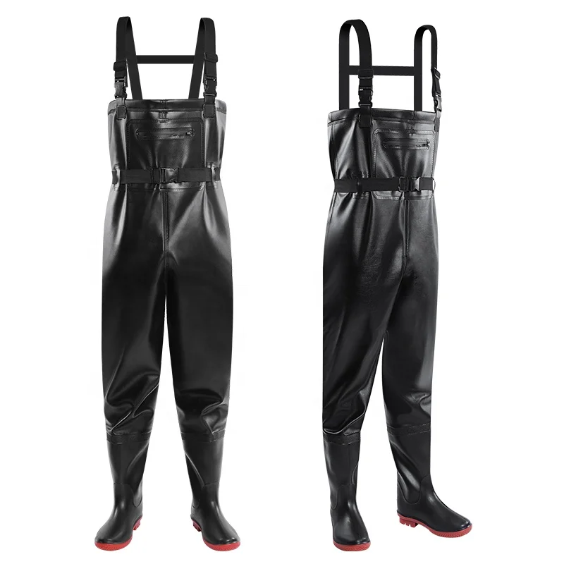 Waterproof Fishing Waders pants  High quality PVC Breathable Polyester Fabric Customized Neutral Manufacturer Direct Sales