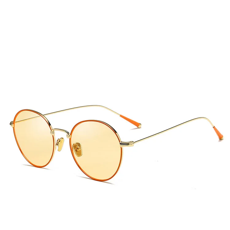 Trendy Round Women Men Retro Eyewear Small Fashion Sun Glasses 2022 Metal Retro Sunglasses