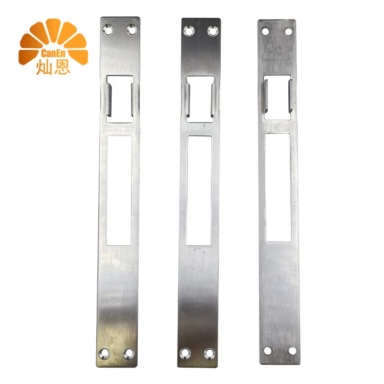 Factory Stamping parts sheet metal fabrication Hardware wholesale Entry Security Stainless Steel Latch Door Lock Strike Plate