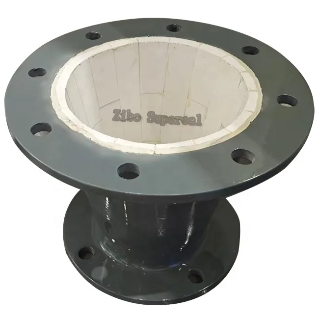 Alumina Ceramic Tile Lining Pipes For Ore Powder Transportation System In Mining