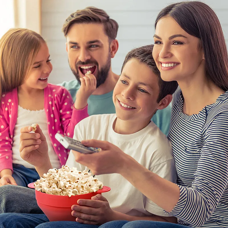 High Quality DlY Collapsible Silicone Microwave Hot Air Popcorn Bowl Folding Maker Healthy