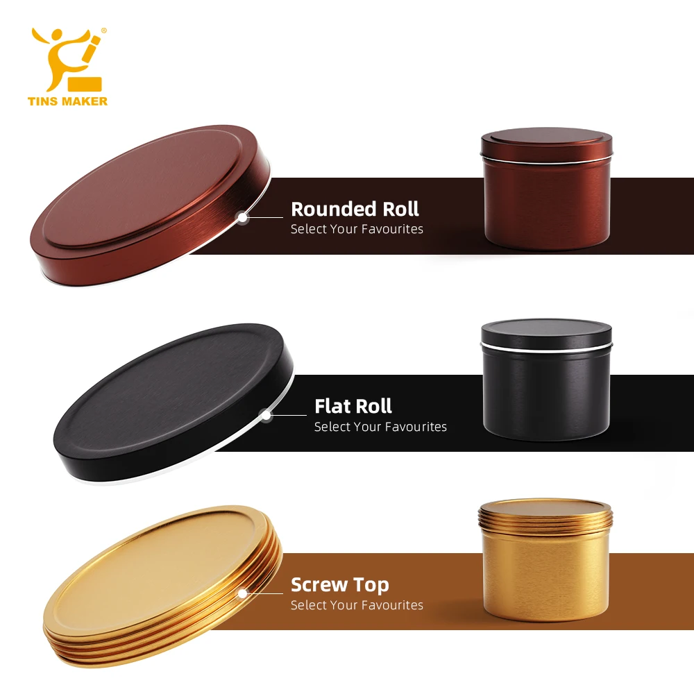 Deep Round Tin Cans seamless tin box drawn Factory Wholesale 8Oz Candle Packaging Container Tin Can