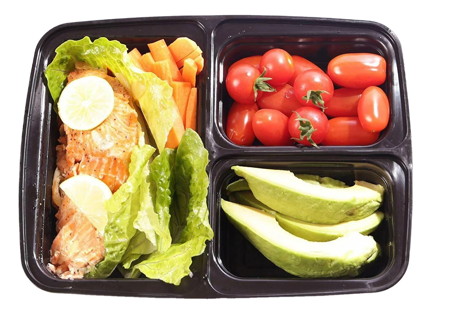 Самый продаваемый контейнер для еды Bento с 3 отделениями 100% без БФА лучший хранения