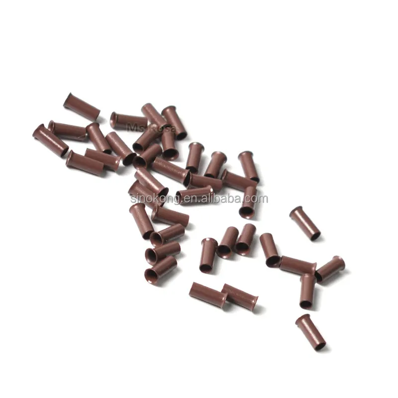 Customize 3.0*2.6*6.0mm with edge copper hair extension ring tube for hair accessories