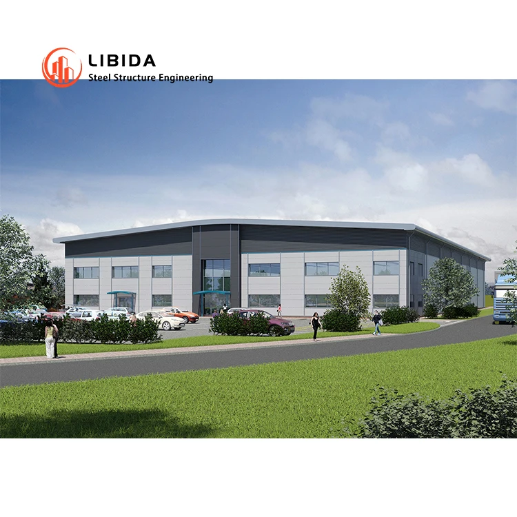 Hot Sale 2/3 Floors Steel Structure Warehouse Building Prefabricated Wide Span Metal Warehouse Working Office Buildings