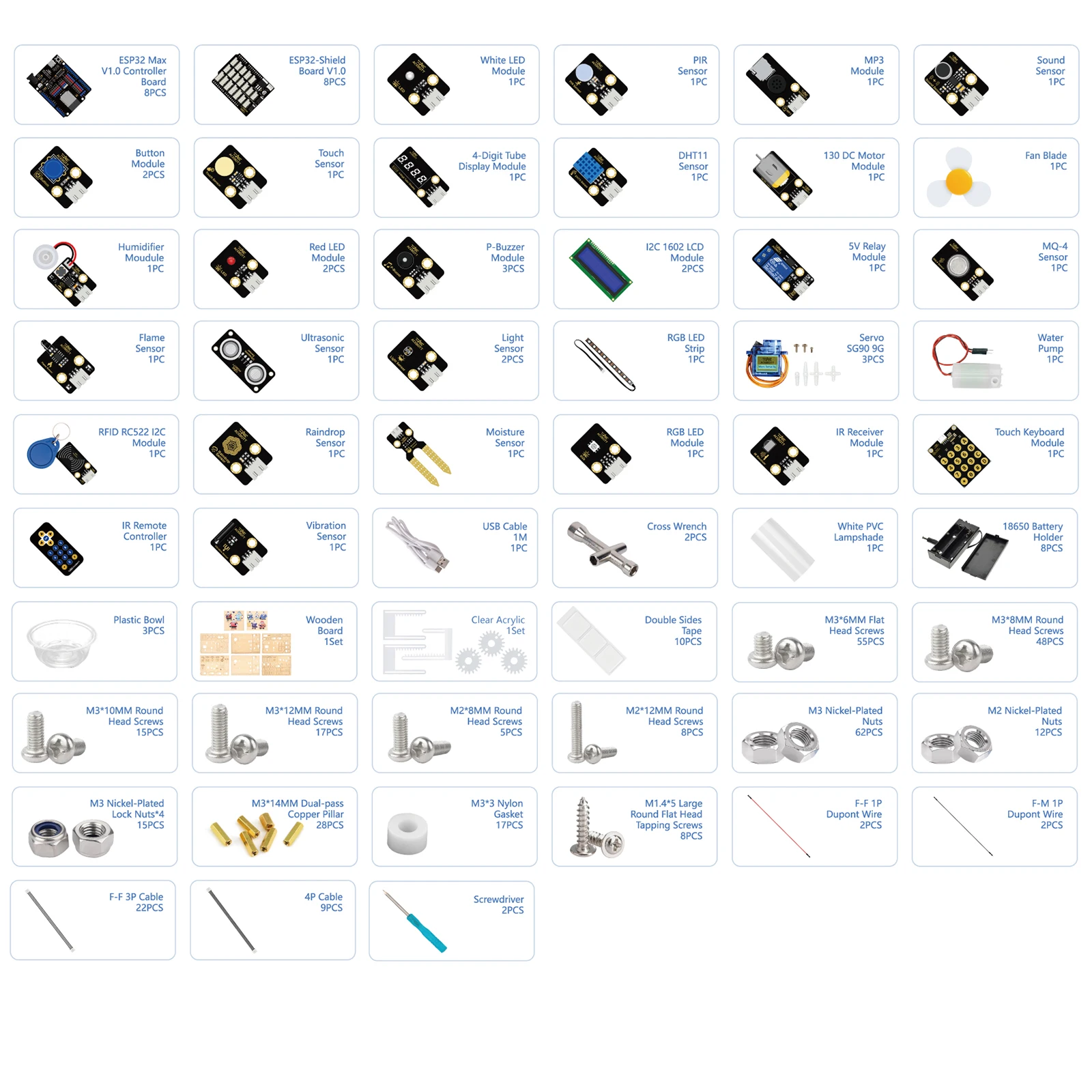 ACEBOTT  ESP32 STEM School Smart Home Kit Education Solution Series with Teaching Resource for Arduino