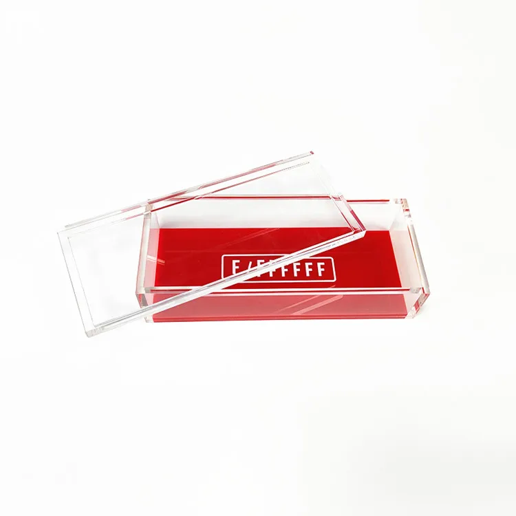 Customized Acrylic Box clear plexiglass PMMA acrylic display 5 side box with lid/sliding lid
