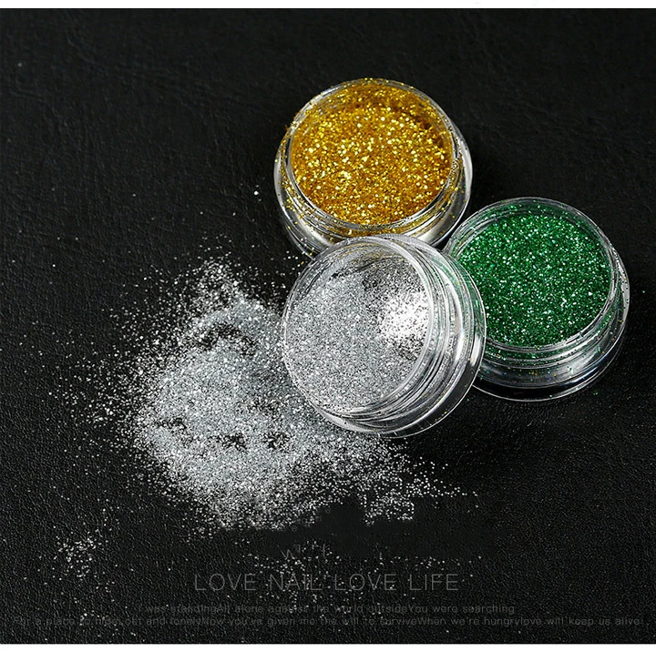 2022 New arrival Metallic Nail Glitter Pigment powder Nail Glitter modifier magic fingernail toenail decoration powder