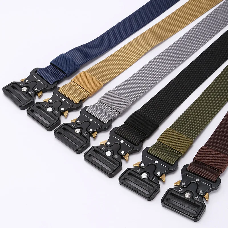 Multicolor Camouflage Tactical Outdoor Activities Sports Weaving Snake Buckle Belt For Men