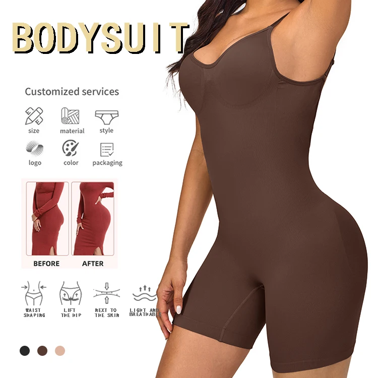 Wholesale Plus Size Polyamide low back mid thigh body Shapewear women Slimming Butt Lifter fajas body shaper