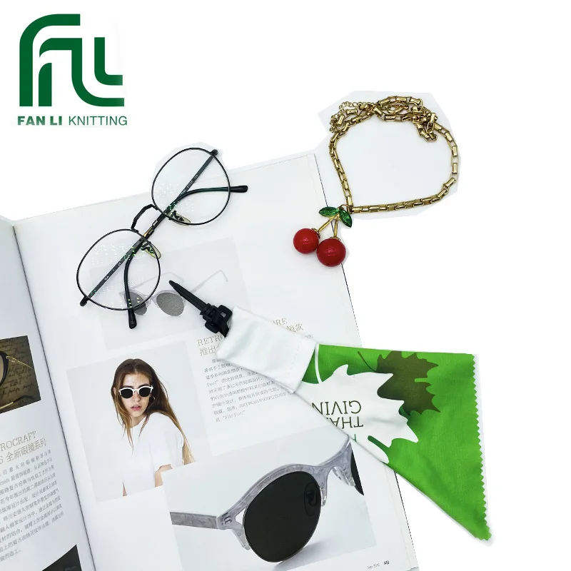 
Portable digital transfer optical lens glasses microfibre cleaning keychain cloth 