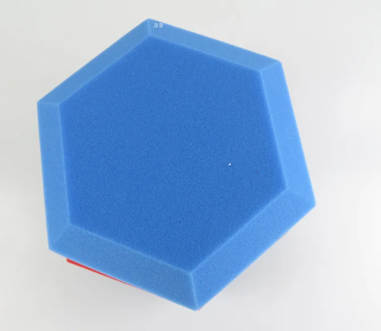 2023 New Design Soundproof Foam Which Fireproof and 7 Colors With Adhesive Glue Small Big Hexagon Colorful Chamfer Sponge