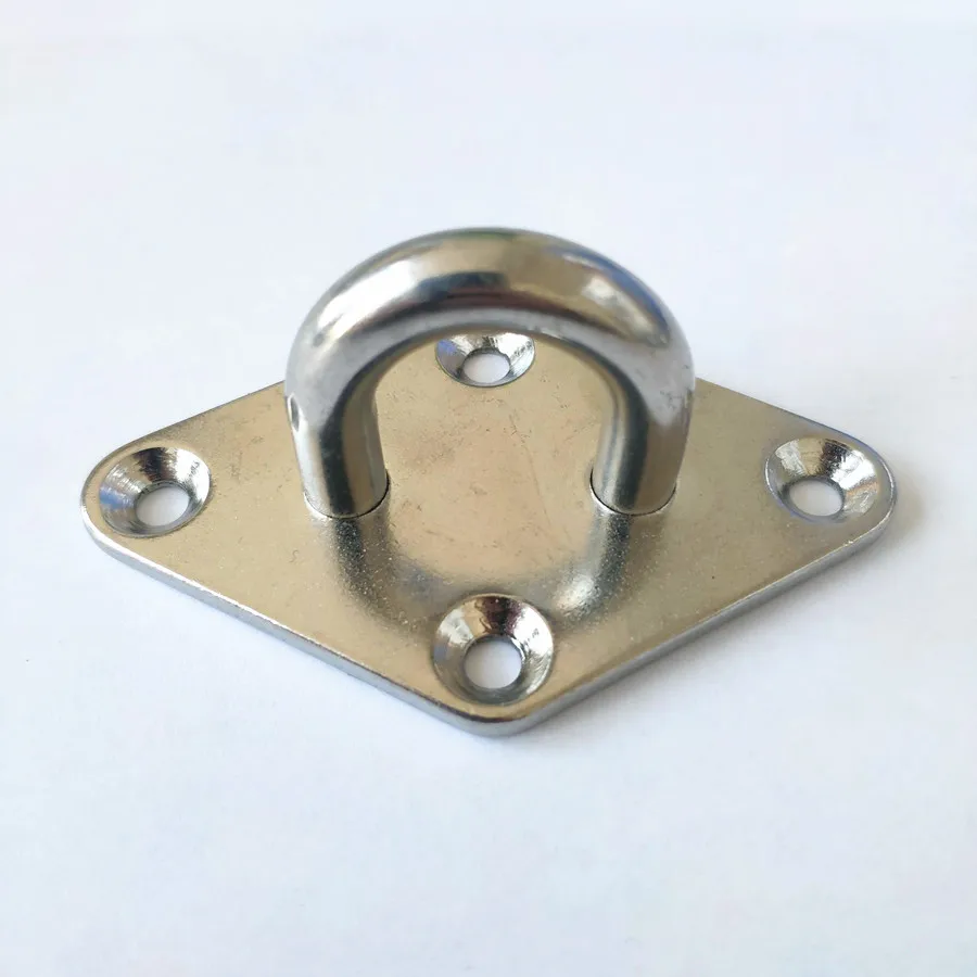 Hardware Fittings Stainless Steel  316 Rigging  Diamond Pad Eye Plate for Boat Decking Ceiling Hooks
