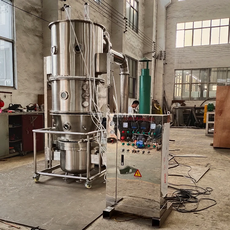 FL-200 High Efficiency Vertical Fluidized Boiling Bed Dryer Granulator for Pharmaceutical granules Instant solid coffee powder