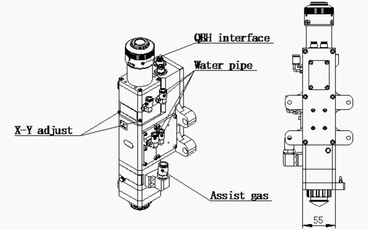 Лазерная головка Raytools BM111 /BM109 с автофокусировкой 3000 Вт