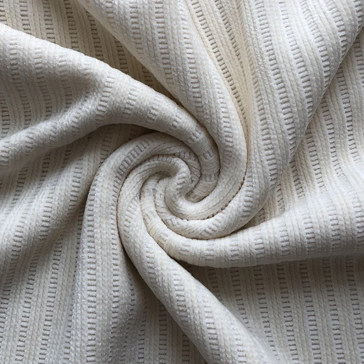 100% chenille polyester fabric knit for women garment