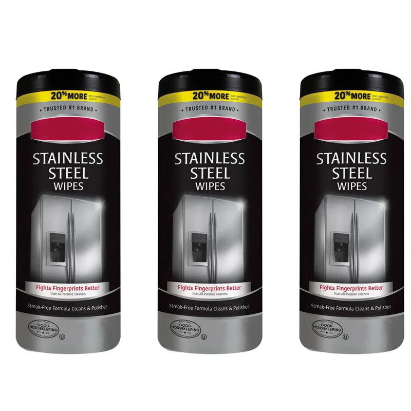 Household Stainless Steel Surface Cleaning Wipes Canister Kitchen Cleaning Wipes