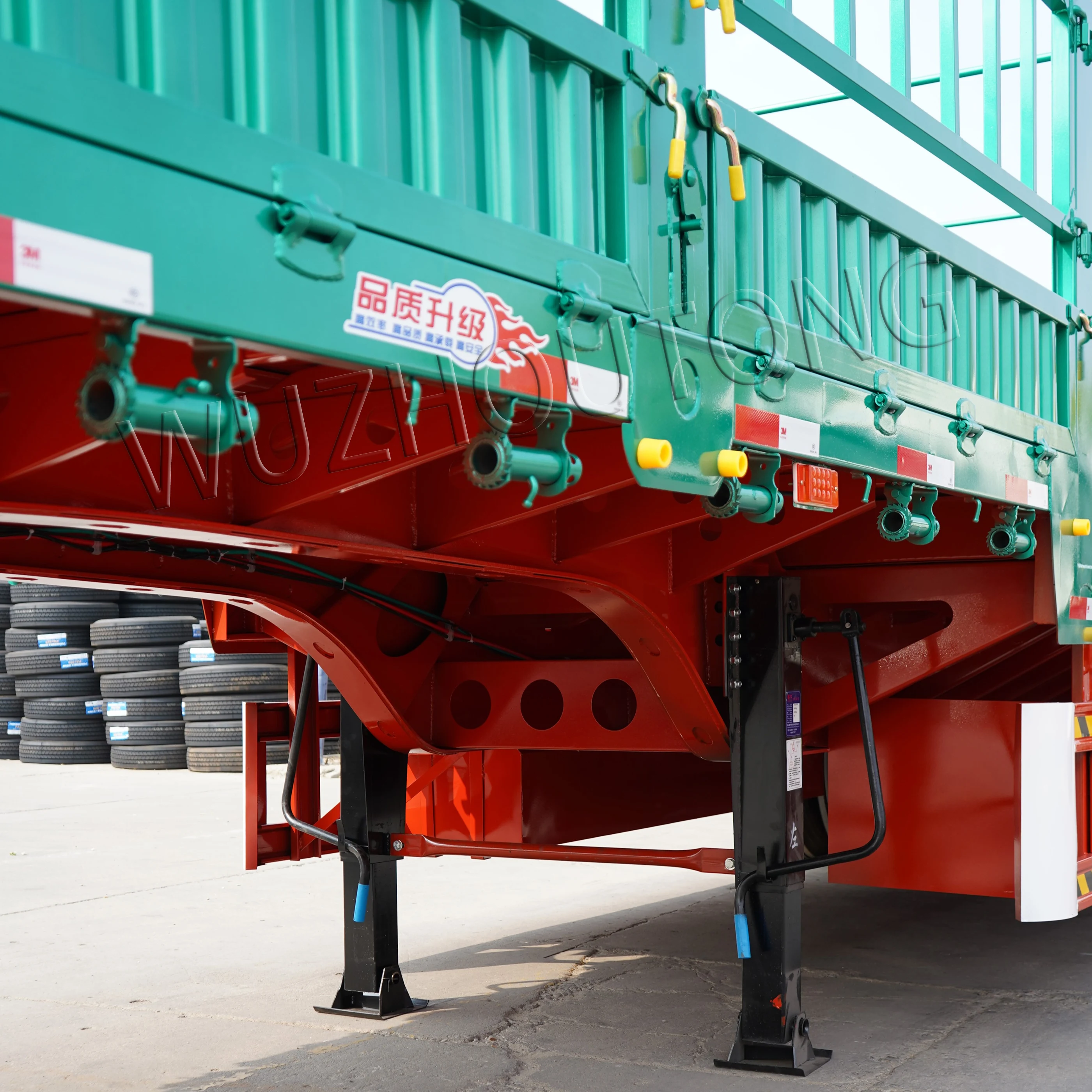 Trailer 3 Axles Side Wall Fence Cargo Semi Truck Steel Material