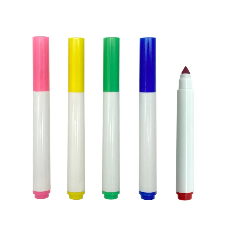 Manufacturing oem custom logo non toxic 6 12 colors felt tip Jumbo markers permanent/washable fabric marker pens set for drawing
