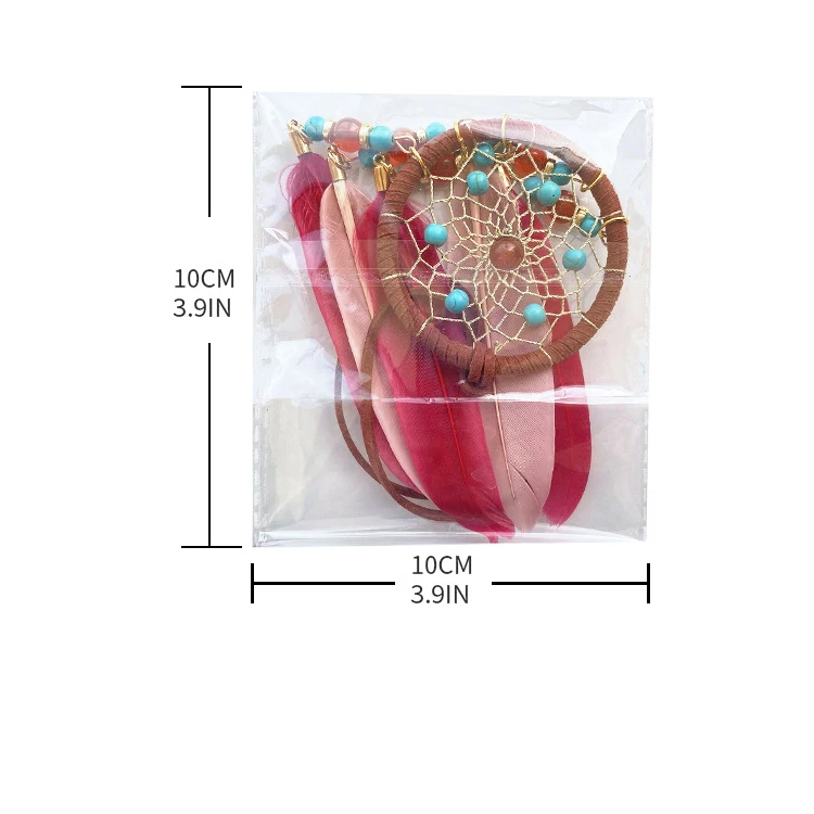 colorful Dream catcher  Charm Jewellery Decor Wind Chime  Feather Crafts chalcedony natural crystal sun catcher