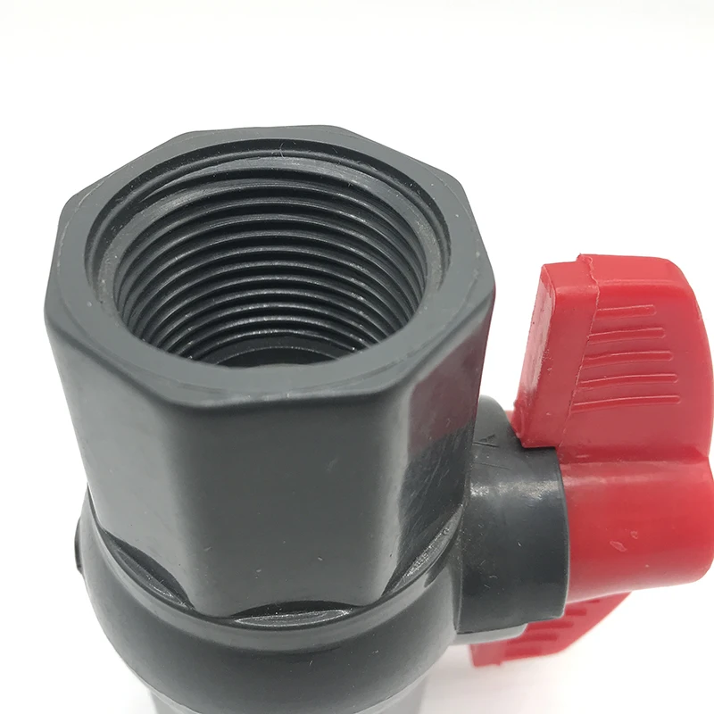 High Working Pressure PN16 Octahedral PVC Thread Ball Valve With 1/2' - 4' Size