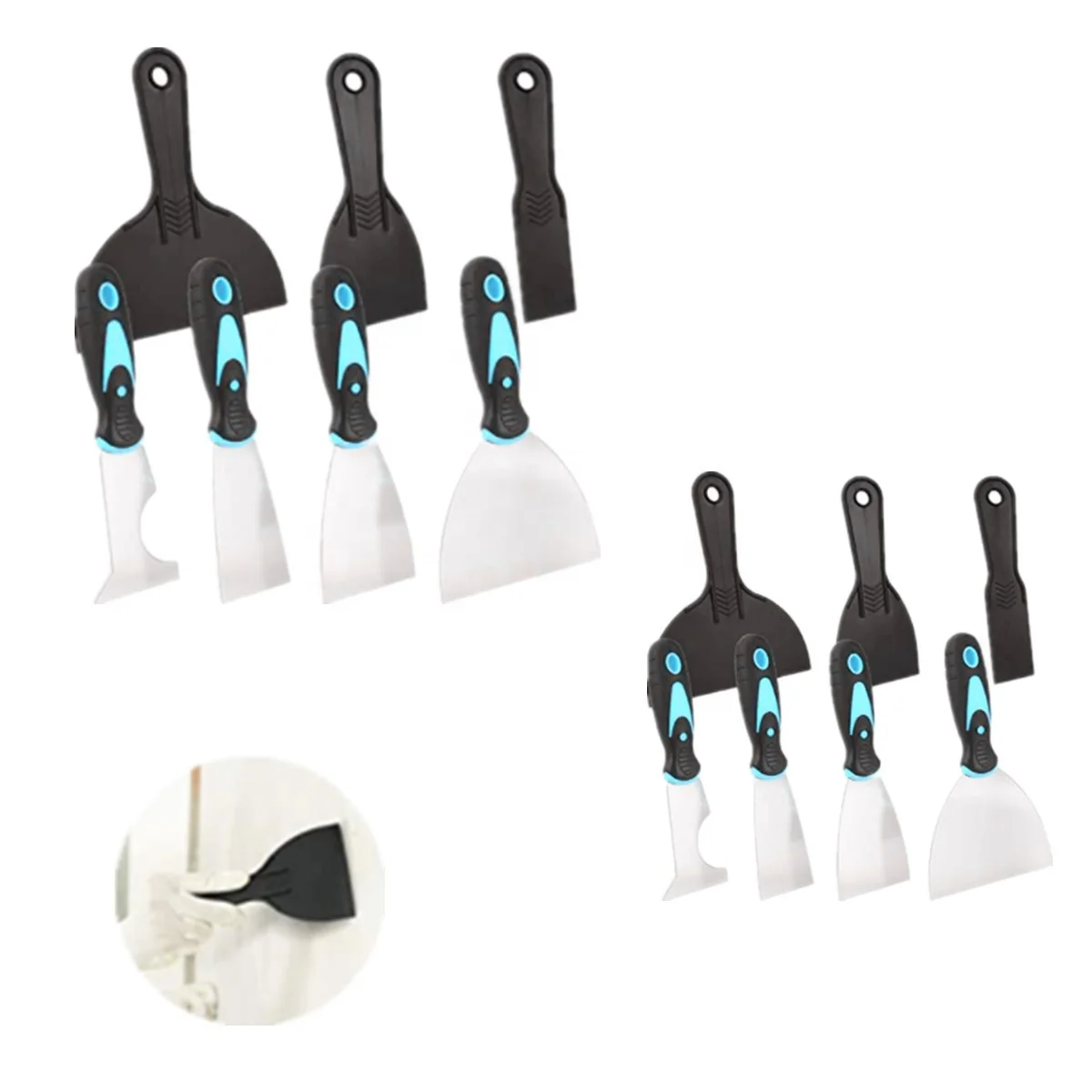 Customized Painter Tool Stainless Steel Putty Knife Flexible Scraper for Taping and  Scraping Paint and Drywall