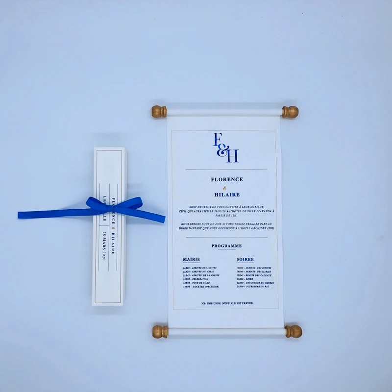 
Custom Scroll invitation card business invitation card wedding invitations luxury with elegant box 